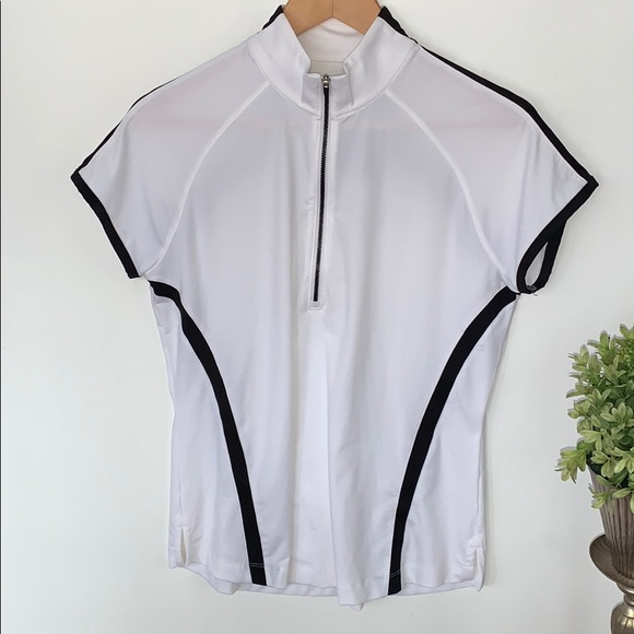 zero restriction Tops - Zero restriction shirt NWT golf top white black